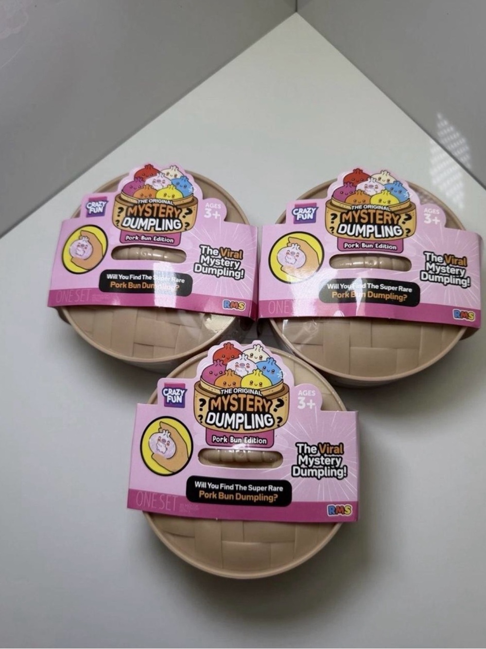 RMS PORK BUN EDITION Lot of 3 The Original Mystery Dumpling Squishy SEALED